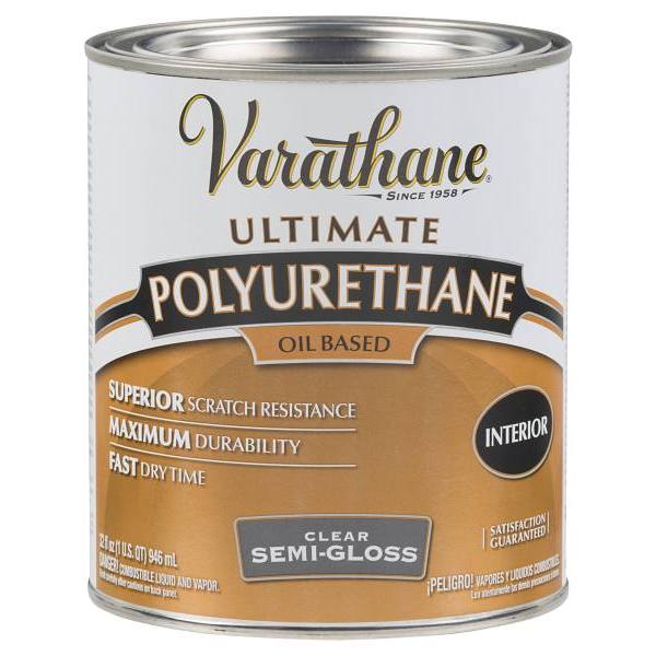 Rust-Oleum Varathane® Ultimate Polyurethane Finish, Semigloss, 1 Qt, Case Of 2