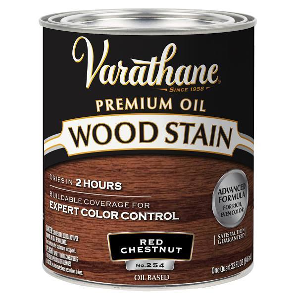 Rust-Oleum Varathane® Premium Wood Stain, Red Chestnut, 1 Quart, Case Of 2
