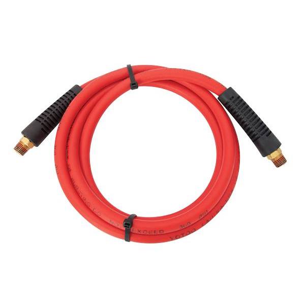 Steelman Weather-Resistant 3/8" ID X 6' Rubber Whip Air Hose, 1/4" Npt