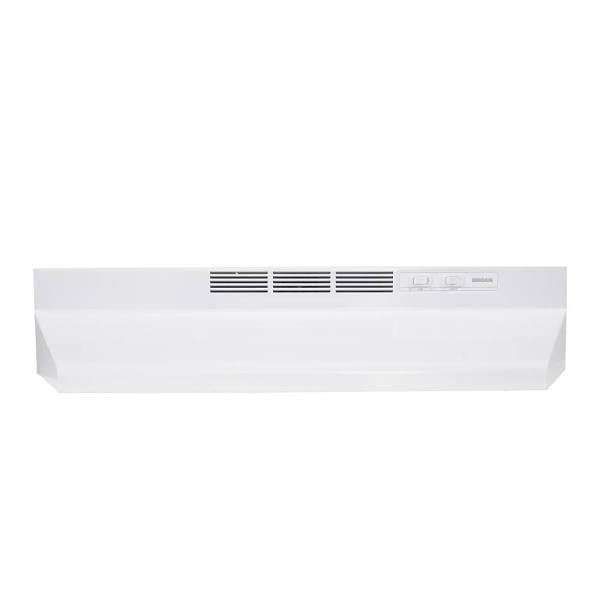 Broan-Nutone 24 In. 230 Max Blower CFM Convertible Under-Cabinet White Range Hood With Light