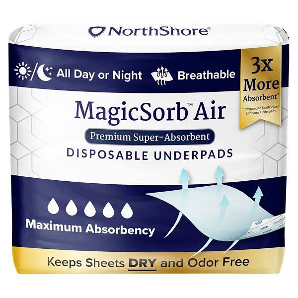 Northshore Magicsorb Air Super-Absorb White XL Disposable Underpad Chux (40-Case)