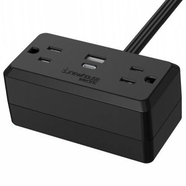 Adamax Newhouse Electric Plug-In Outlet 2 Power Outlet Plus 1 USB A/1 USB C Port