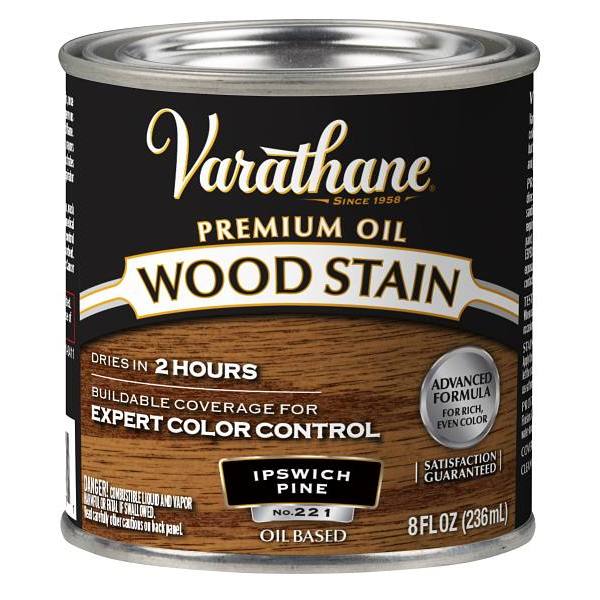 Rust-Oleum Varathane® Premium Wood Stain, Ipswich Pine, Half-Pint, Case Of 4
