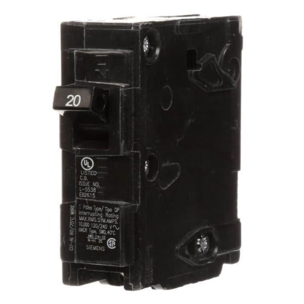 Siemens 20 Amp 120/240 Volt 1-Pole Interchangeable Circuit Breaker