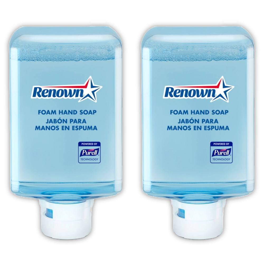 Renown Rb10 1200 mL Clean Release Fragrance-Free Foam Hand Soap Refill For Renown Rb10 Dispensers, Case Of 2