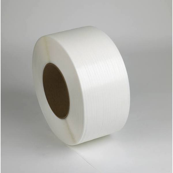 Pac Strapping Products 1/2"Wx9,900 Long Mach-Grade Pp 325# 8x8 Wht Pallet Of 24