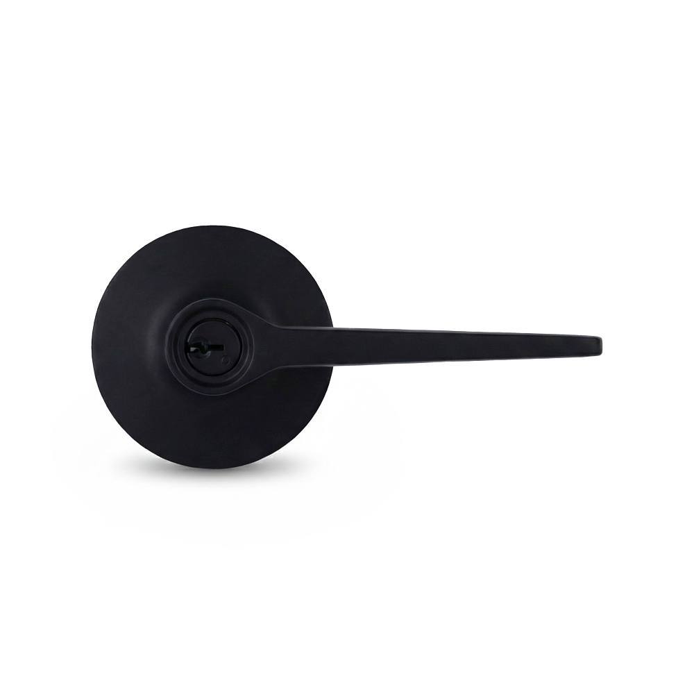 Shield Security Flat Straight Kw1 Keyed Entry Door Lever In Matte Black