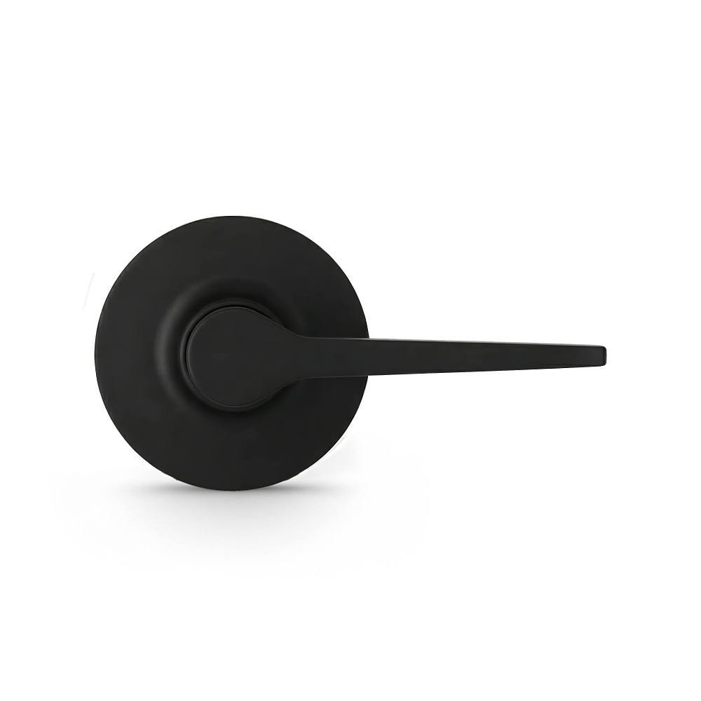 Shield Security Flat Straight Keyless Passage Door Lever In Matte Black