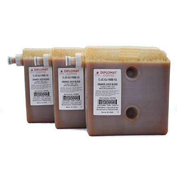 Diplomat Coffee Orange Juice Blend Concentrate 1 Gallon Case Of 3