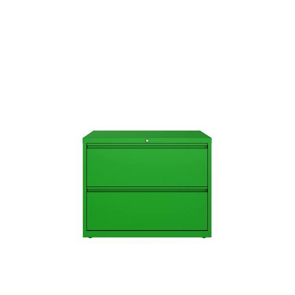 Hirsh 36" Wide 2 Drwr Metal Lateral File Cabinet Letter/Legal/A4 Screamin' Green