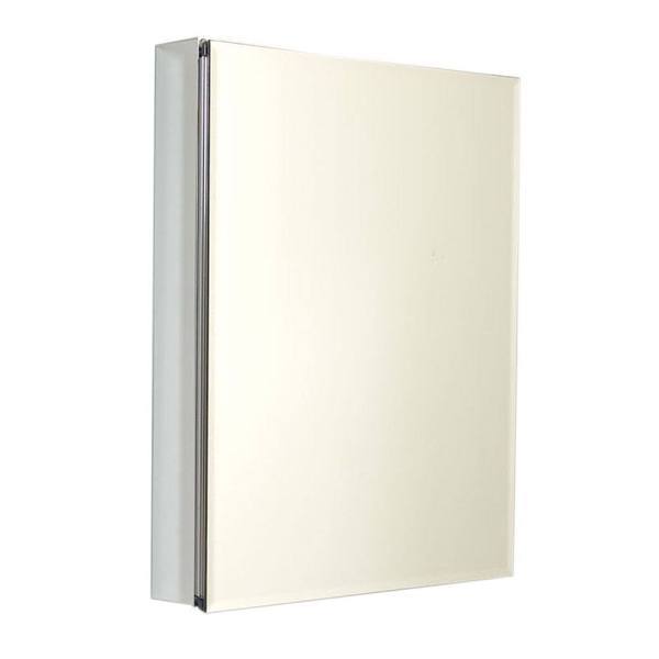 Zenna Home Aluminum Medicine Cabinet With Beveled Mirror, Frameless, 24" X 30"