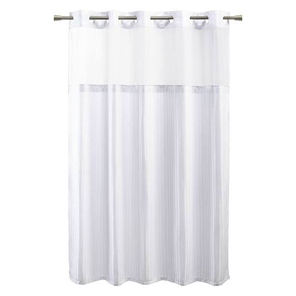 Standard Textile 72" X 74" Ames Herringbone Hook-Free Shower Curtain Case Of 12