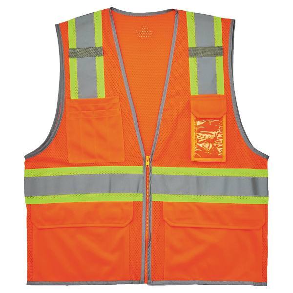 Ergodyne 8246z-S 5xl Orange Class 2 Two-Tone Mesh Vest - Single Size