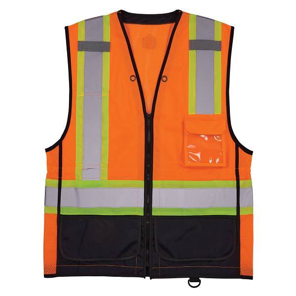 Ergodyne 8251hdzbk 2xl/3xl Orange Hi Vis Safety Vest