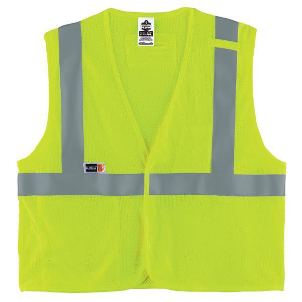 Ergodyne 8263frhl 4xl/5xl Lime Class 2 Fr Safety Vest - Hl - Economy