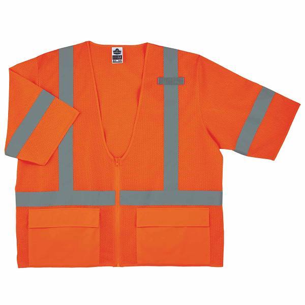 Ergodyne 8320z 2xl/3xl Orange Class 3 Standard Vest - Zipper