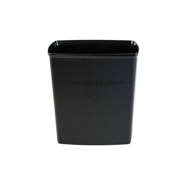 Hapco Eco-Luxury Certified Vegan Leatherette 14q Oval Wastebasket Black 8/Cs