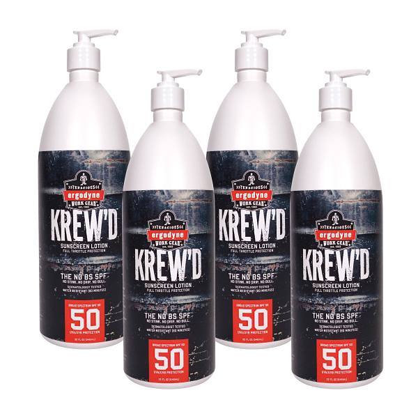 Ergodyne 6355 32oz Spf 50 Sunscreen Lotion Package Of 4