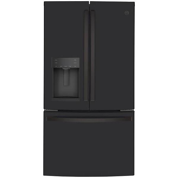 GE ENERGY STAR 22.1 cu. ft. 36in. French Door SmartHQ Refrigerator With Ice Maker, Black Slate, ADA
