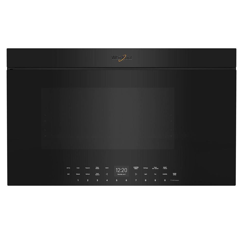 Whirlpool 1.1 Cu.ft. Over The Range Convertible Microwave With Air Fry, Flush Design, Black