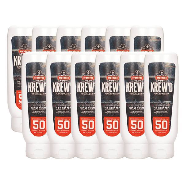 Ergodyne 6351 8oz - Spf 50 Sunscreen Lotion Package Of 12