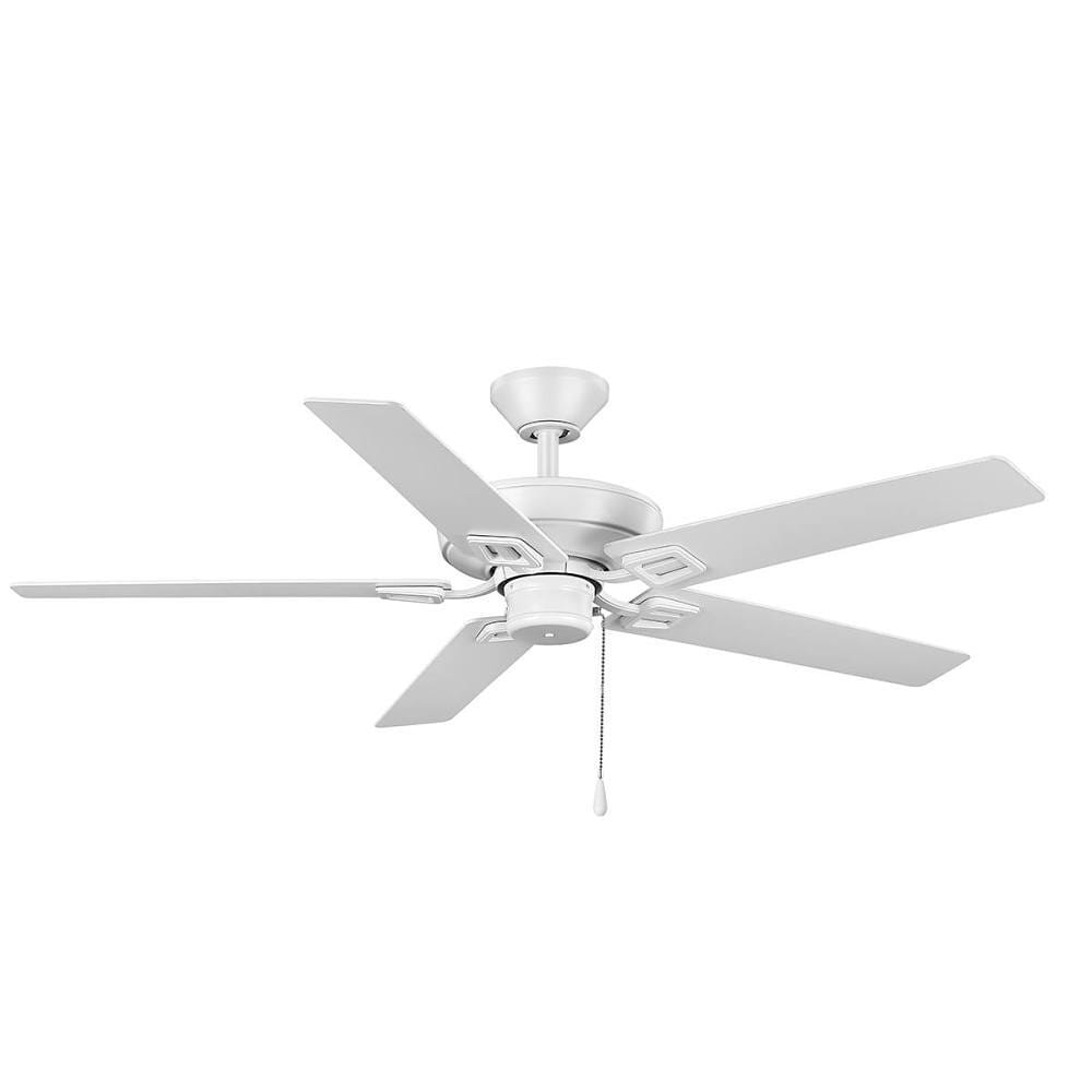 Seasons Markan 52 In. White Indoor/Outdoor 5 Blade Ceiling Fan, Quick Install, Matte White