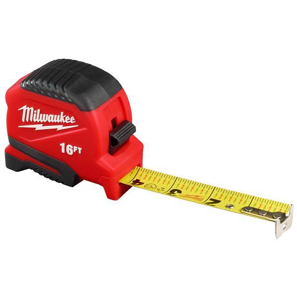 Milwaukee Compact Tape Measure, 16 Ft