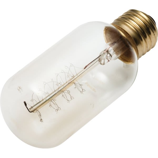 Satco® Vintage T-14 Bulb, 40 Watt, Spiral, 120 Volt, Package Of 10