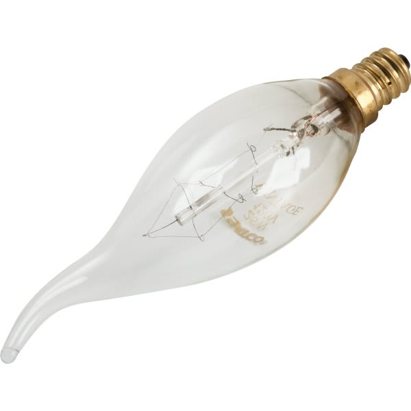 Satco® Vintage Flame Bulb, 25 Watt, Carbon Filament, Package Of 10