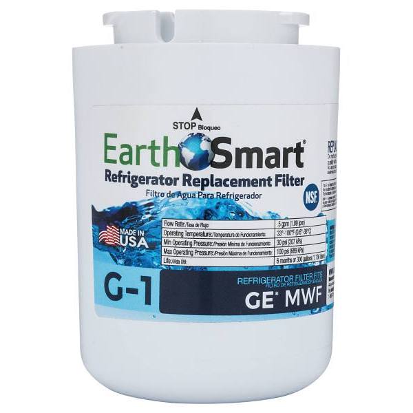 Earthsmart G-1 Single Refrigerator Filter Fits GE Mwf