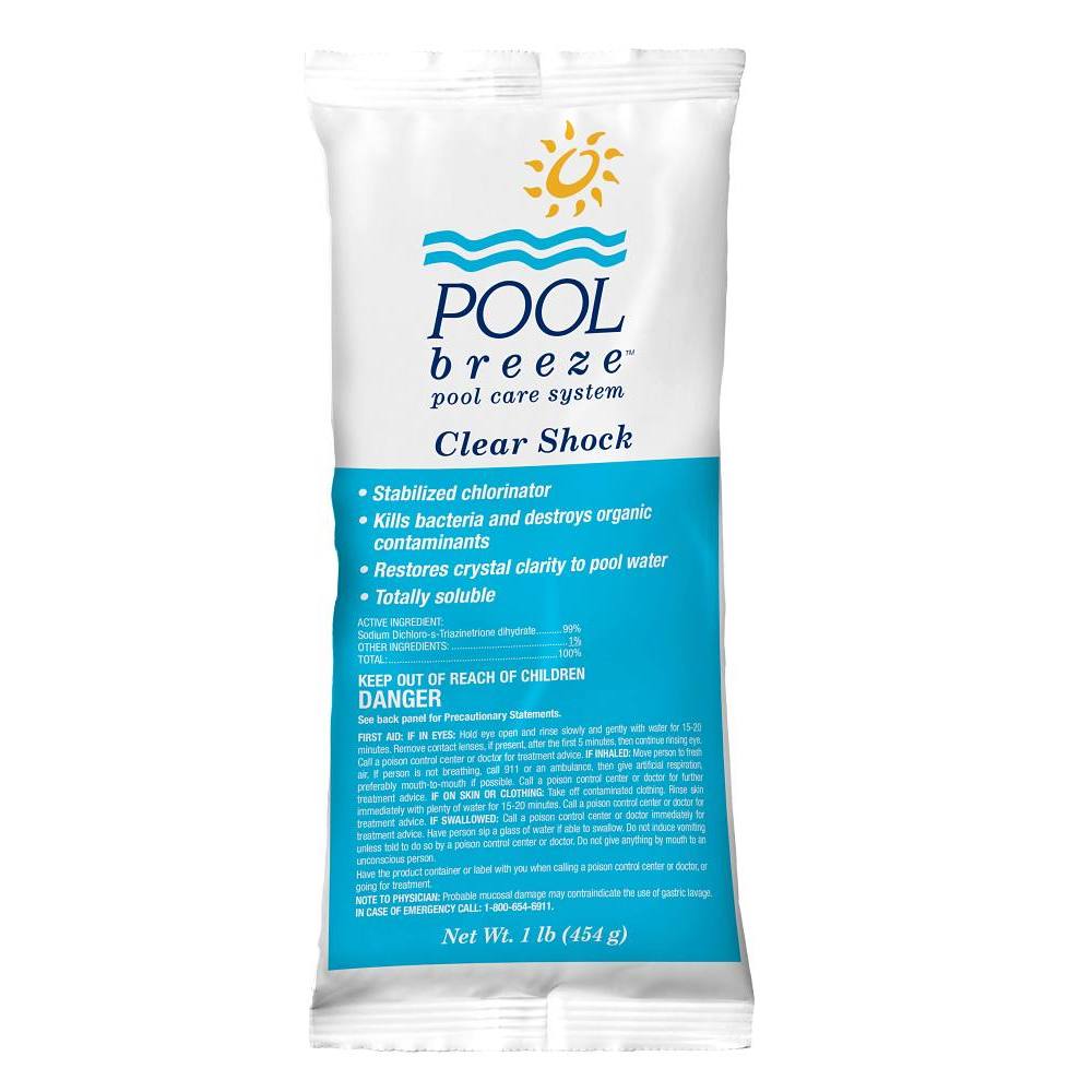 Pool Breeze Pool Care System Clear Dichlor Shock 1lb. Case Of 24