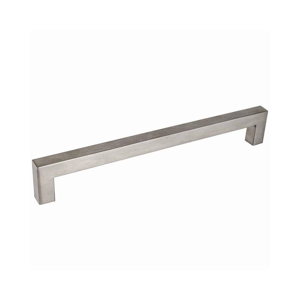 Seasons 6.25 In. Center-To-Center Square Brushed Nickel Drawer Pull, 5-Pack