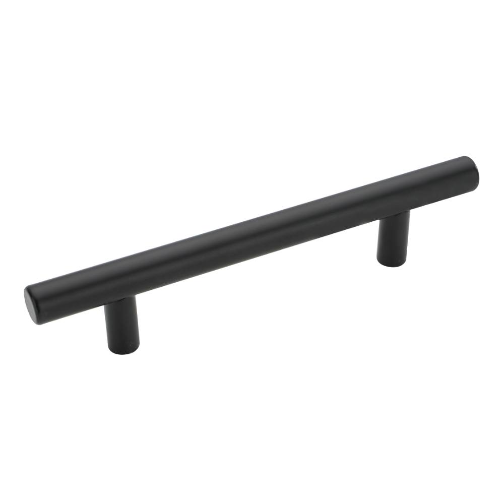 Seasons 3.75 In. Center-To-Center 6 In. Length T-Bar Matte Black Drawer Pull, 25-Pack