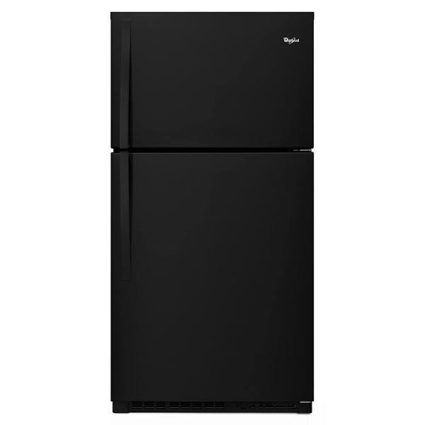 Whirlpool ENERGY STAR 21 cu. ft. 33 In. Top Freezer Refrigerator, Black, ADA