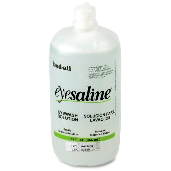 Honeywell Fendall Eyesaline Eyewash Bottle Refill, 32oz Bottle, Carton Of 12