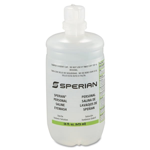 Honeywell Saline Personal Eyewash Bottles, 16oz, Carton Of 12