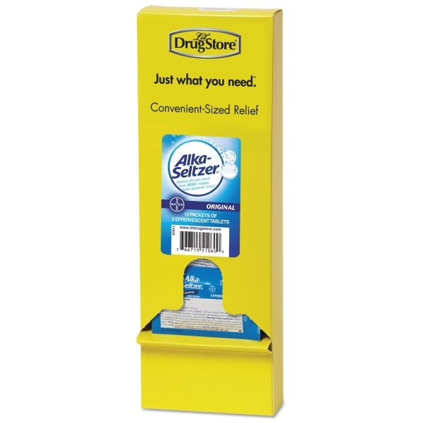 Alka-Seltzer Original Stomach Relief & Pain Relief Medicine, Box Of 15