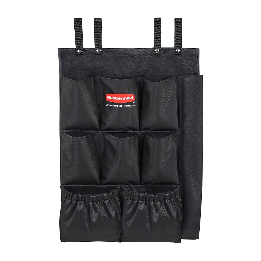 Rubbermaid Commercial 9-Pocket Housekeeping Cart Organizer, Black