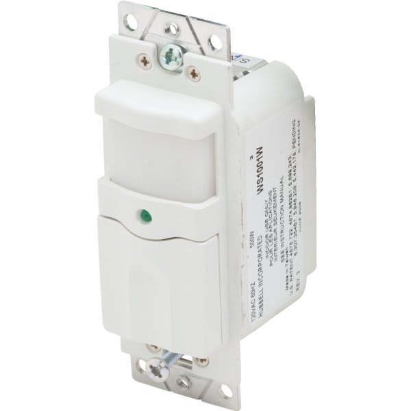 Hubbell® 120 Volt Wall Mount Passive Infrared Vacancy Sensor (White)