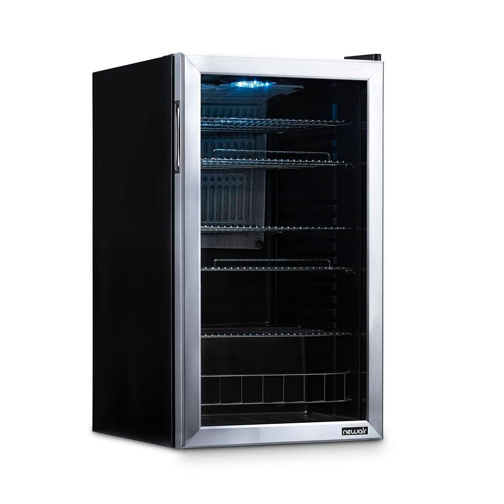 NewAir 126-Can   Stainless Steel Beverage Fridge - 18.9"