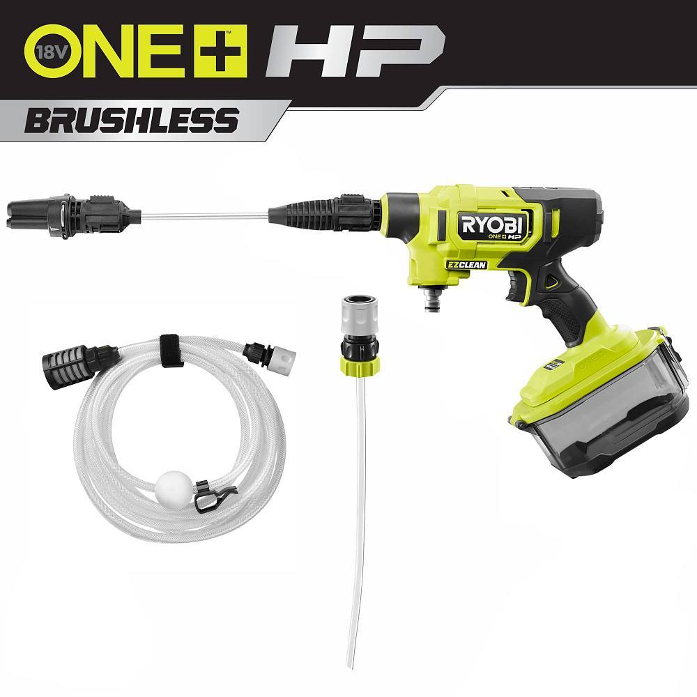 Ryobi One+ 18v Brushless Ezclean 600 PSI 0.7 GPM Cordless Electric Power Cleaner