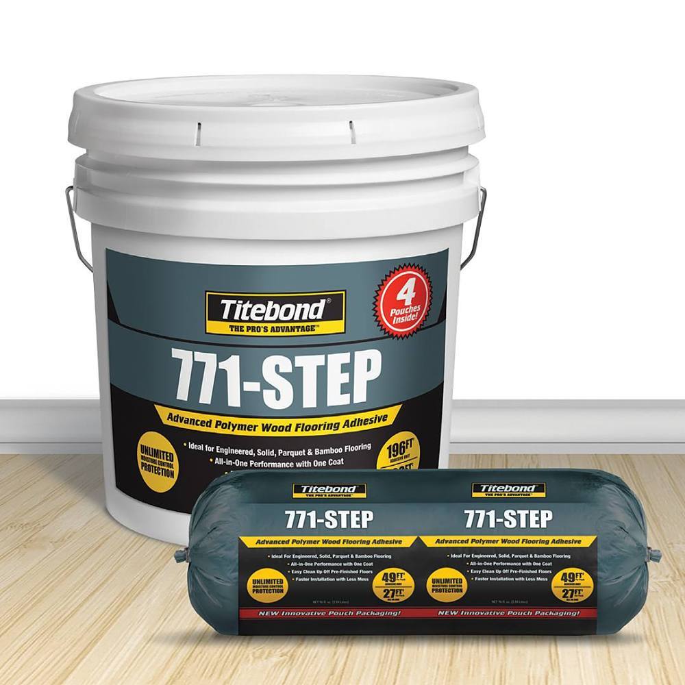 Titebond 771-Step Flooring Adhesive, 4 - 0.75 Gallon Pouches / Pail