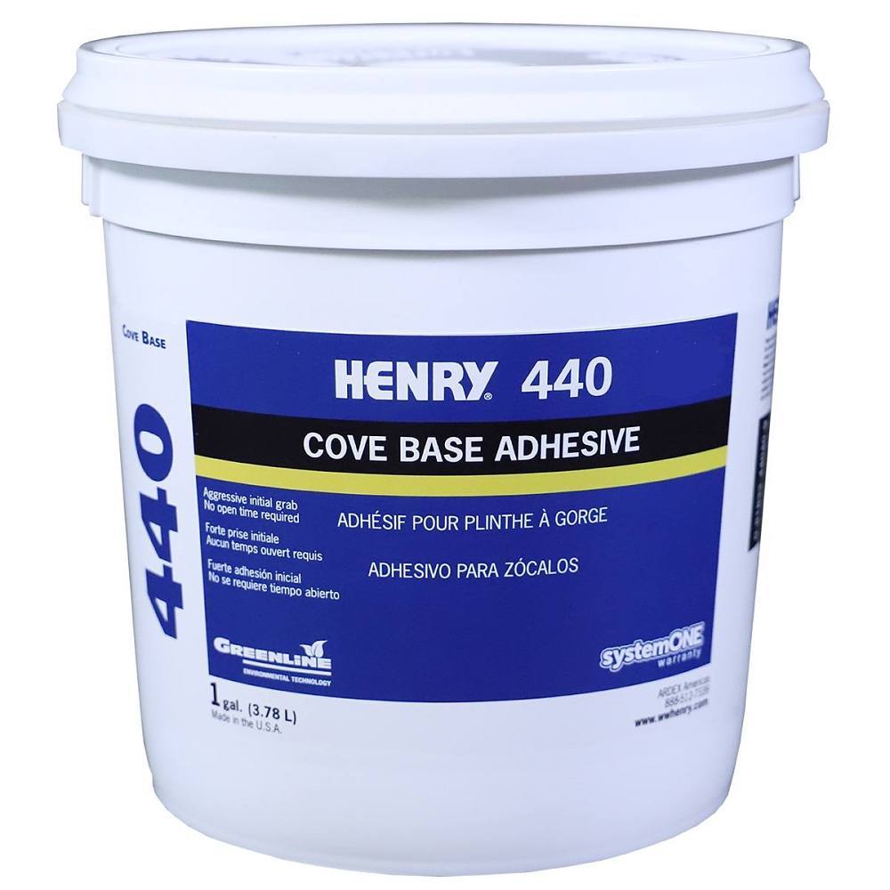 Henry 440 Vinyl Rubber And Carpet Wall Base Floor Adhesive, 1 Gallon
