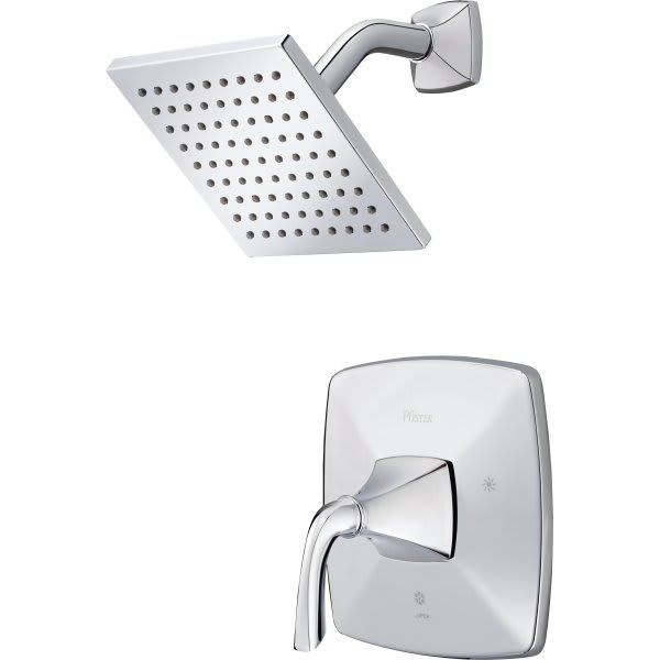 Pfister Bronson Rain Spray Shower And Trim, 1.8 Gpm Shower, Polished Chrome