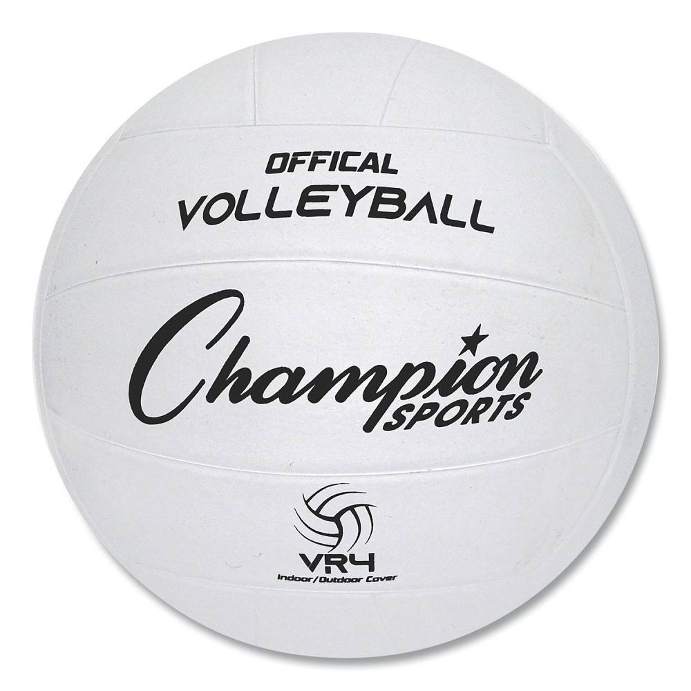 Champion Sports Rubber Volleyball, Official Size, White