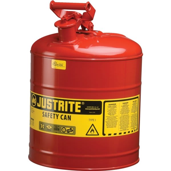 Justrite® 5 Gallon Red Type I Safety Can