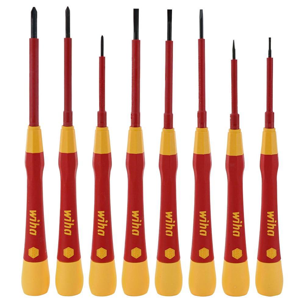 Wiha 8 Piece Insulated Picofinish Precision Screwdriver Set