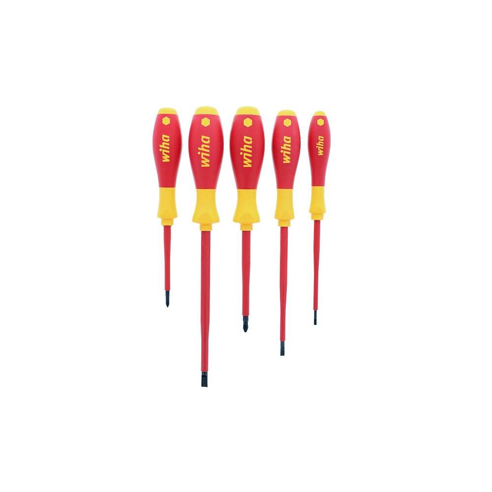 Wiha 5 Piece Insulated Softfinish Screwdriver Set
