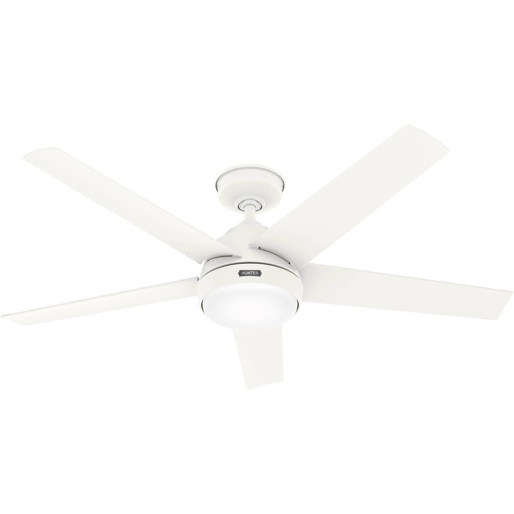 Hunter Fan 52" Skyflow Weathermax Ceiling Fan With LED Light, Matte White