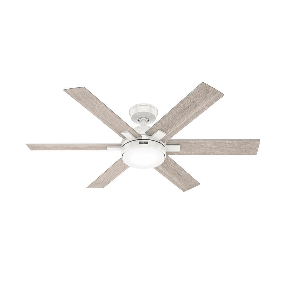 Hunter Fan 52" Georgetown Hunter Fanexpress Ceiling Fan With Led, Fresh White